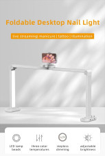 Foldable Desktop Nail Light, white