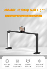 Foldable Desktop Nail Light, black