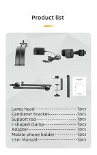 Бестеневая настольная лампа Global Fashion, white