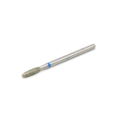 Duză pentru cuticule de diamant, flacără rotunjită, brâu albastru 244 / 025B