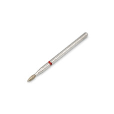 Duză de diamant pentru cuticulă,  flacără, brâu roșu 257 / 018R