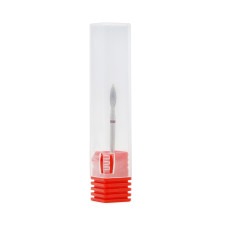 Diamond cuticle brush head, long flame, red notch 240L/025R