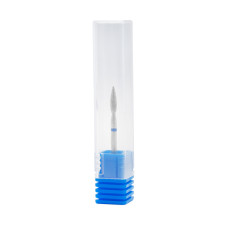 Diamond cuticle brush head, long flame, blue notch 240L/025B