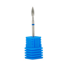 Diamond cuticle brush head, long flame, blue notch 240L/025B