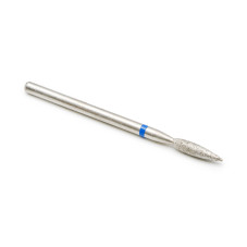 Diamond cuticle brush head, long flame, blue notch 240L/025B