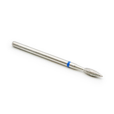Diamond cuticle brush head, long flame, blue notch 240L/025B
