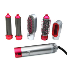 Hair dryer with 5-in-1 attachments