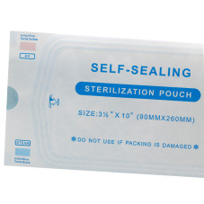 Pungi Kraft pentru sterilizare în sterilizator 90*260 mm, 200 bucăți