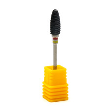 Duză neagră ceramică, brâu roșiu-galben 6410801