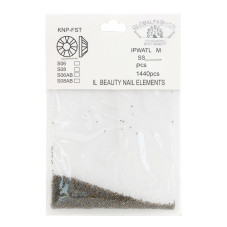 Global Fashion 1440 pcs beads, color gold+clear