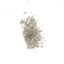 Global Fashion 1440 pcs beads, color gold+clear