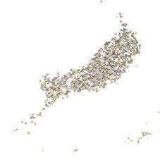 Global Fashion 1440 pcs beads, color gold+clear
