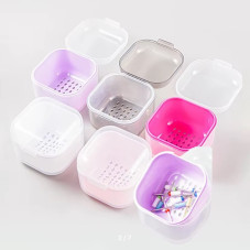 Sterilization Box for Manicure Bits, Light Pink
