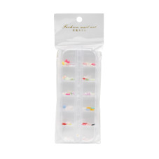 3D volumetric figures for manicure, set (bows and flowers of different colors)