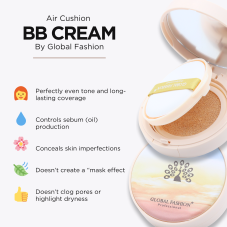 Кушон для лица, Cushion BB Cream, Global Fashion, 12gr, GS02, Natural Tan
