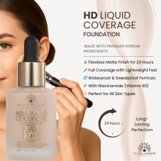 Тональная основа, Global Fashion HD Liquid Coverage Foundation, 30ml, GX01, Warm Beige Тональная основа, Global Fashion HD Liquid Coverage Foundation, 30ml, GX01, Warm Beige