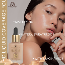 Тональная основа, Global Fashion HD Liquid Coverage Foundation, 30ml, GX01, Warm Beige Тональная основа, Global Fashion HD Liquid Coverage Foundation, 30ml, GX01, Warm Beige