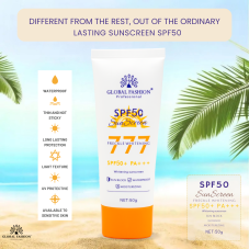 Sunscreen Cream, Global Fashion, SPF 50+ PA+++, 50 g