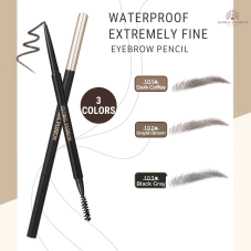Waterproof eyebrow pencil with very fine texture Global Fashion, GF38018, #103 Black Gray Waterproof eyebrow pencil with very fine texture Global Fashion, GF38018, #103 Black Gray