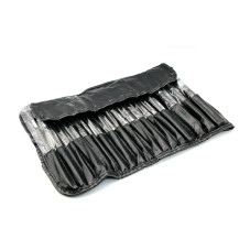 Set of makeup brushes, 18 pcs. Global Fashion, black cover