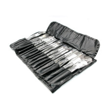 Set of makeup brushes, 18 pcs. Global Fashion, black cover
