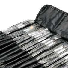Set of makeup brushes, 18 pcs. Global Fashion, black cover