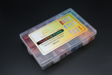 Plastic top molds with markings, 12 kinds, 288 pcs, colored