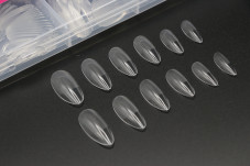 Gel nail tips for nail extension, "medium almond" shape, 600 pcs