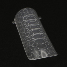 Top molds plastic 120 pcs, wide square, snake print Top molds plastic 120 pcs, wide square, snake print
