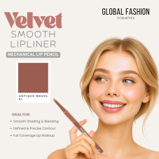 Creion-gel de buze, Global Fashion, velvet smooth lipliner, 01 Creion-gel de buze, Global Fashion, velvet smooth lipliner, 01