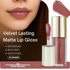 Стойкий, матовый блеск для губ Velvet lasting matte long lasting  lip gloss, Global Fashion, GF38006 #118