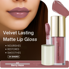 Стойкий, матовый блеск для губ Velvet lasting matte long lasting  lip gloss, Global Fashion, GF38006 #117