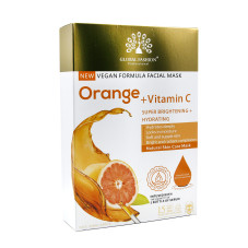 Маска для лица Global Fashion, Апельсин + витамин C, супер осветляющая и увлажняющая, 25 мл, 10 шт