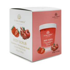 Скраб для тела, Global Fashion, Body Scrub, Strawberry & Pomegranate Seeds, 300g