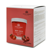 Скраб для тела, Global Fashion, Body Scrub, Strawberry & Pomegranate Seeds, 300g