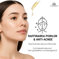 Ser cu niacinamidă și acid hialuronic, Global Fashion, Ser 24K Gold, 50 ml