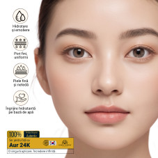 Ser cu niacinamidă și acid hialuronic, Global Fashion, Ser 24K Gold, 50 ml