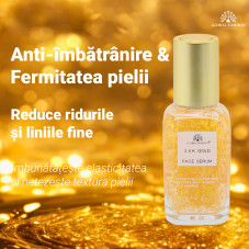 Ser cu niacinamidă și acid hialuronic, Global Fashion, Ser 24K Gold, 50 ml