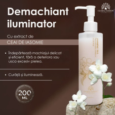 Demachiant iluminator cu ceai de iasomie, Jasmine Tea Brightening Makeup Remover, 200 ml