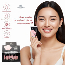 Cremă hidratantă pentru mâini cu vitamina E, Global Fashion, cu parfum de floare de cireș, 30 g Cremă hidratantă pentru mâini cu vitamina E, Global Fashion, cu parfum de floare de cireș, 30 g