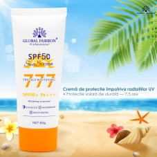 Cremă de protecție solară, Global Fashion, SPF 50+ PA+++, 50 g