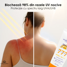 Cremă de protecție solară, Global Fashion, SPF 60+ PA+++, 50 g