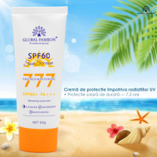 Cremă de protecție solară, Global Fashion, SPF 60+ PA+++, 50 g