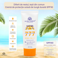 Cremă de protecție solară, Global Fashion, SPF 90+ PA+++, 50 g