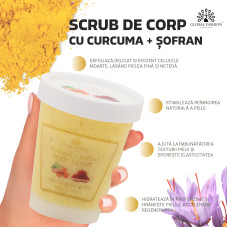 Scrub pentru corp, Global Fashion, Body Scrub, turmeric și șofran, 300 g