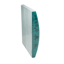 Пилочка для ногтей с линейкой, 80/80, green