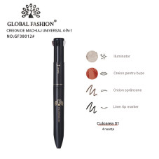 Creion de machiaj 4 în 1 Global Fashion, GF38012 #01