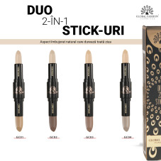 Stick duo 2în1 pentru față, corector + concealer, Global Fashion, GC01