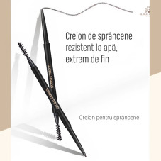 Creion de sprâncene rezistent la apă cu textură foarte fină, Global Fashion, GF38018, #101 Dark Coffee