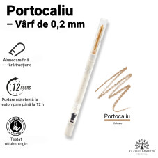 Creion de ochi moale, gel, Global Fashion, Dourado cu sclipici